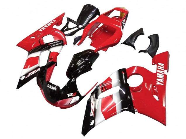 Purchase 1998-2002 Red White Glossy Black Yamaha YZF 600 R6 Motorcycle Fairing UK