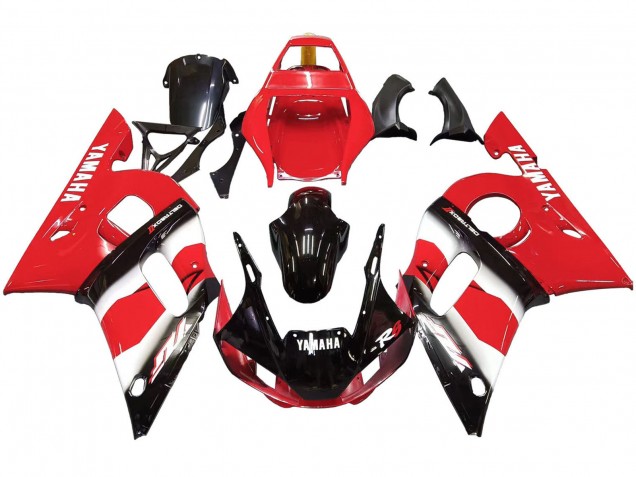 Purchase 1998-2002 Red White Glossy Black Yamaha YZF 600 R6 Motorcycle Fairing UK