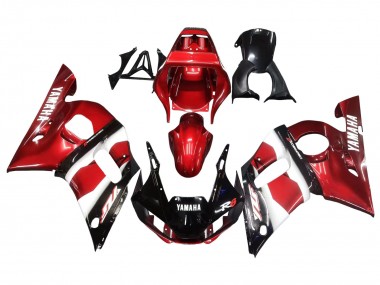 Purchase 1998-2002 Red White Glossy Black Yamaha YZF 600 R6 Motorcycle Fairings UK