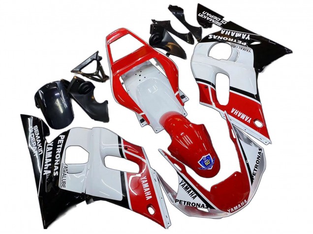 Purchase 1998-2002 White Red Black Petronas Yamalube 50th Yamaha YZF 600 R6 Motorcycle Fairings UK