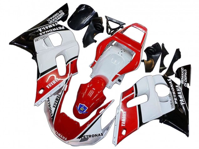 Purchase 1998-2002 White Red Black Petronas Yamalube 50th Yamaha YZF 600 R6 Motorcycle Fairings UK
