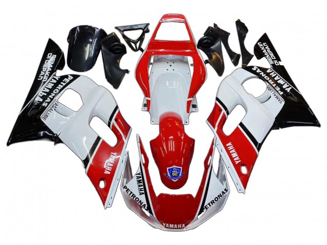 Purchase 1998-2002 White Red Black Petronas Yamalube 50th Yamaha YZF 600 R6 Motorcycle Fairings UK
