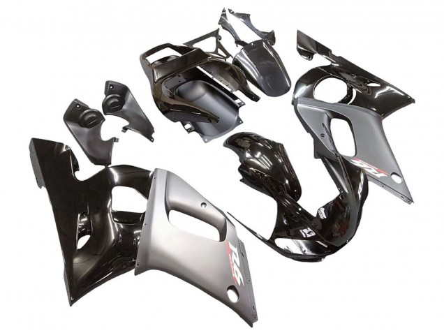 Purchase 1998-2002 Silver Glossy Black Yamaha YZF 600 R6 Motorcycle Fairings UK