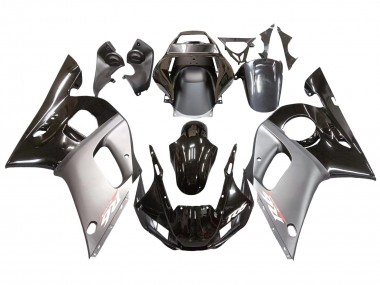 Purchase 1998-2002 Silver Glossy Black Yamaha YZF 600 R6 Motorcycle Fairings UK