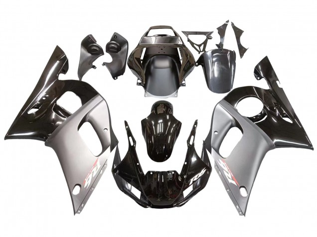 Purchase 1998-2002 Silver Glossy Black Yamaha YZF 600 R6 Motorcycle Fairings UK