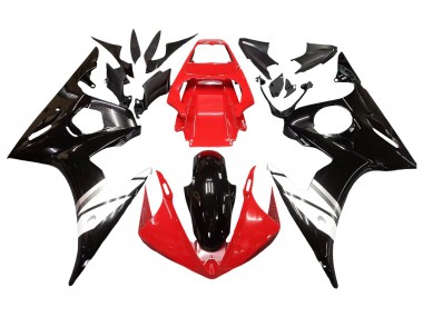 Purchase 2003-2004 Red White Glossy Black Yamaha YZF R6 Motorcycle Fairings UK