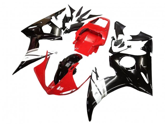 Purchase 2006-2009 Red White Glossy Black Yamaha YZF R6S Motorcycle Fairings UK