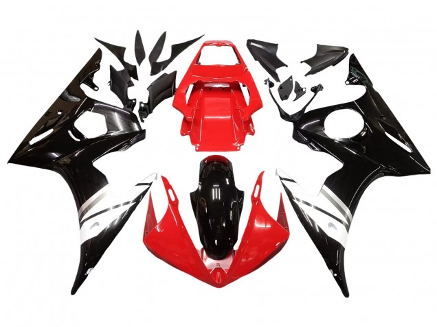 Purchase 2006-2009 Red White Glossy Black Yamaha YZF R6S Motorcycle Fairings UK