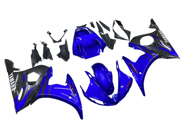 Purchase 2003-2004 Blue Glossy Black Yamaha YZF R6 Motorcycle Fairings UK