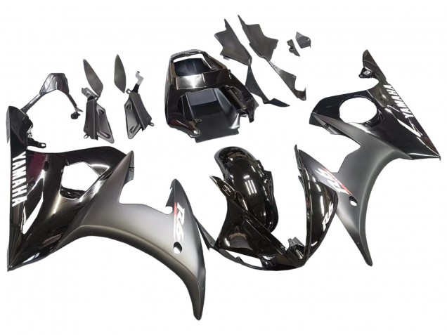 Purchase 2003-2004 Glossy Black Matte Black White Decals Yamaha YZF R6 Motorcycle Fairings UK
