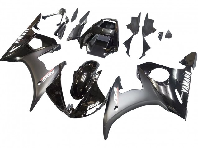 Purchase 2003-2004 Glossy Black Matte Black White Decals Yamaha YZF R6 Motorcycle Fairings UK