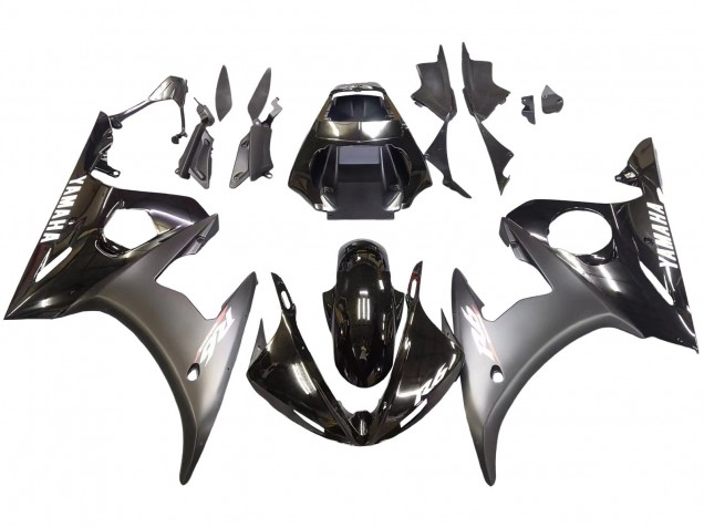 Purchase 2003-2004 Glossy Black Matte Black White Decals Yamaha YZF R6 Motorcycle Fairings UK