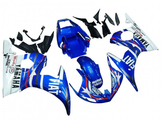 Purchase 2006-2009 White Blue Fiat Motul Kastinee Yamaha YZF R6S Motorcycle Fairings UK