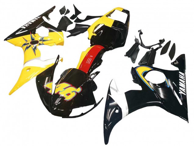 Purchase 2003-2004 Yellow Red Glossy Black 46 Yamaha YZF R6 Motorcycle Fairings UK