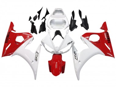 Purchase 2006-2009 White Red Yamaha YZF R6S Motorcycle Fairings UK