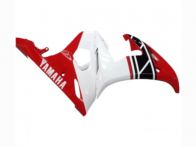 Purchase 2003-2004 White Red Glossy Black Yamaha YZF R6 Motorcycle Fairing UK