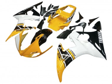 Purchase 2006-2009 Yellow White Glossy Black Yamaha YZF R6S Motorcycle Fairings UK