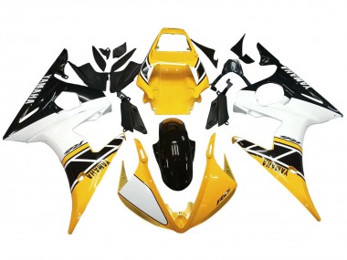 Purchase 2006-2009 Yellow White Glossy Black Yamaha YZF R6S Motorcycle Fairings UK