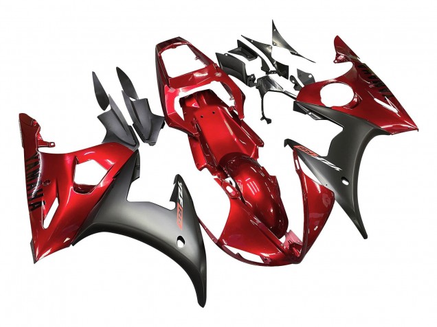 Purchase 2003-2004 Red Matte Black Yamaha YZF R6 Motorcycle Fairing Kits UK