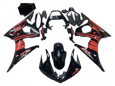 Purchase 2006-2009 Glossy Black Red Yamaha YZF R6S Motorcycle Fairing UK