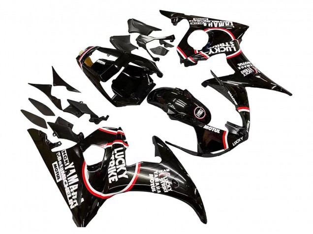 Purchase 2006-2009 Glossy Black Red White Lucky Strike Motul Yamaha YZF R6S Motorcycle Fairings UK