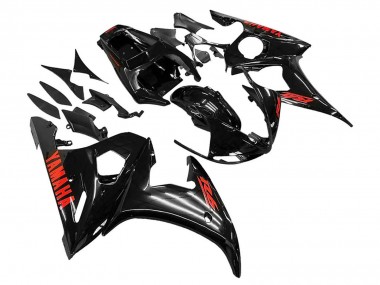 Purchase 2006-2009 Glossy Black Red Yamaha YZF R6S Motorcycle Fairings UK