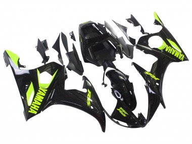 Purchase 2006-2009 Glossy Black Neon Yellow Yamaha YZF R6S Motorcycle Fairings UK
