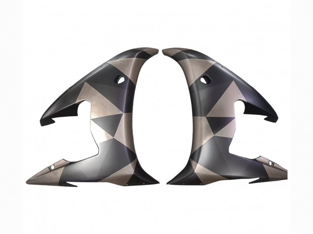 Purchase 2003-2004 Grey Matte Black Geometric Yamaha YZF R6 Motorcycle Fairings UK