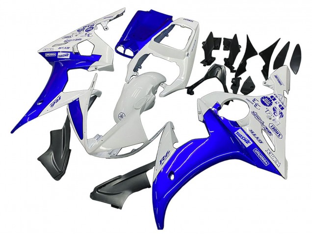 Purchase 2003-2004 White Blue GYTR Yamaha YZF R6 Motorcycle Fairings UK