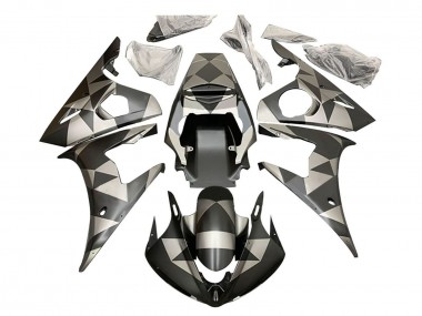 Purchase 2006-2009 Black Red Geometric Yamaha YZF R6S Motorcycle Fairings UK