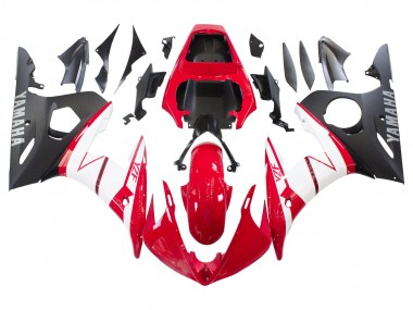 Purchase 2003-2004 Red White Matte Black Yamaha YZF R6 Motorcycle Fairings UK