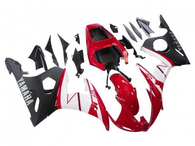 Purchase 2006-2009 Red White Matte Black Yamaha YZF R6S Motorcycle Fairings UK