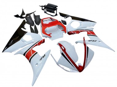 Purchase 2003-2004 White Red Glossy Black Yamaha YZF R6 Motorcycle Fairings UK