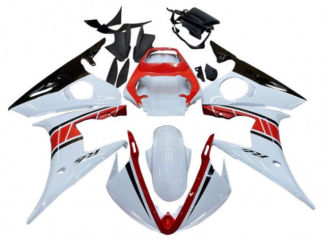 Purchase 2006-2009 White Red Glossy Black Yamaha YZF R6S Motorcycle Fairings UK