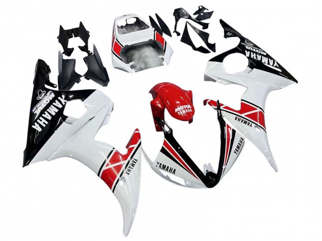Purchase 2003-2004 White Red Glossy Black Motul Yamaha YZF R6 Motorcycle Fairings UK