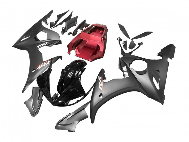 Purchase 2003-2004 Red Glossy Black Matte Black Yamaha YZF R6 Motorcycle Fairings UK