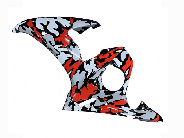 Purchase 2003-2004 Black Red Grey Camouflage Yamaha YZF R6 Motorcycle Fairings UK