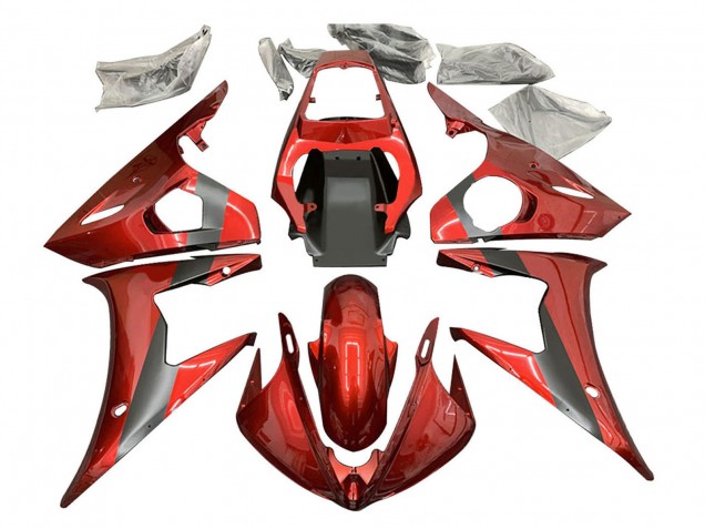 Purchase 2006-2009 Red Matte Black Yamaha YZF R6S Motorcycle Fairings UK