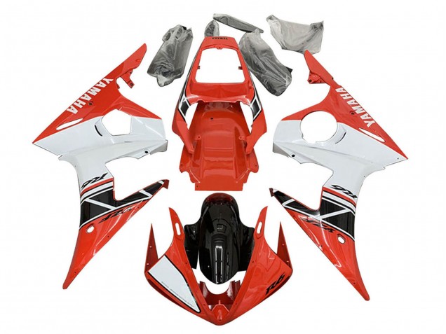 Purchase 2006-2009 Red White Black Yamaha YZF R6S Motorcycle Fairings UK