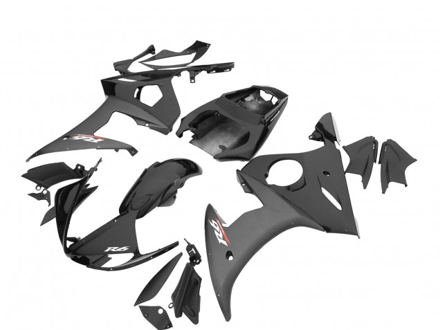 Purchase 2006-2009 Glossy Black Matte Black Yamaha YZF R6S Motorcycle Fairings UK