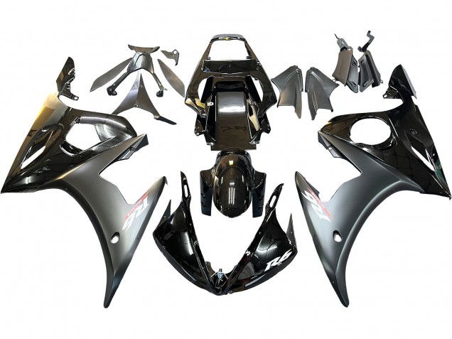 Purchase 2003-2004 Glossy Black Matte Black Gold Chameleon Yamaha YZF R6 Motorcycle Fairings UK