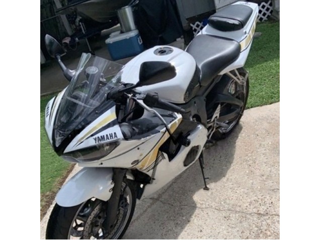 Purchase 2003-2004 White Gold Yamaha YZF R6 Motorcycle Fairings UK