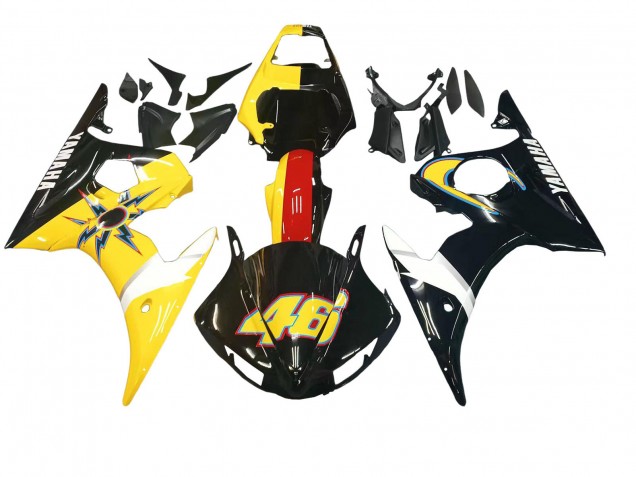 Purchase 2005 Black Yellow Red 46 Yamaha YZF 600 R6 Motorcycle Fairings UK Purchase 2005 Black Yellow Red 46 Yamaha YZF 600 R6 Motorcycle Fairings UK