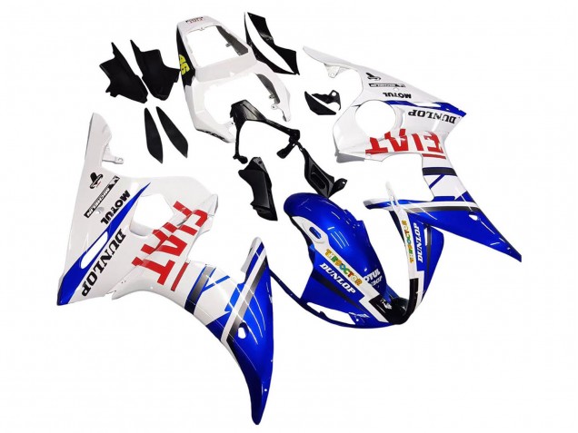 Purchase 2005 Blue White Black Dunlop Fiat Motul Yamaha YZF 600 R6 Motorcycle Fairings UK Purchase 2005 Blue White Black Dunlop Fiat Motul Yamaha YZF 600 R6 Motorcycle Fairings UK
