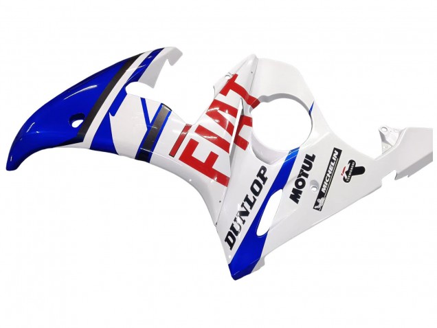 Purchase 2005 Blue White Black Dunlop Fiat Motul Yamaha YZF 600 R6 Motorcycle Fairings UK Purchase 2005 Blue White Black Dunlop Fiat Motul Yamaha YZF 600 R6 Motorcycle Fairings UK