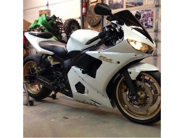Purchase 2005 White Gold Yamaha YZF 600 R6 Motorcycle Fairings UK