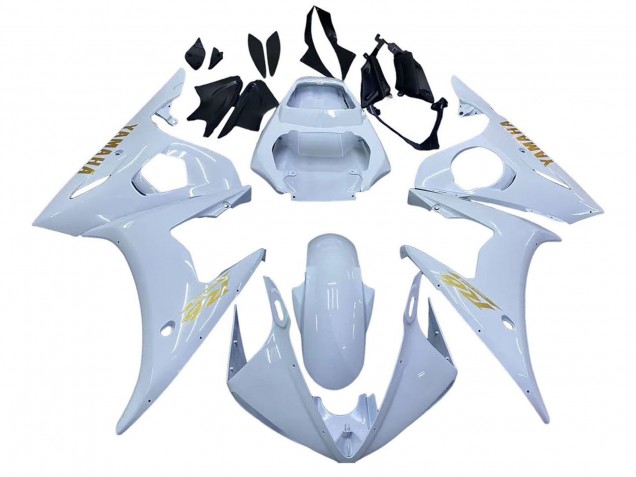 Purchase 2005 White Gold Yamaha YZF 600 R6 Motorcycle Fairings UK
