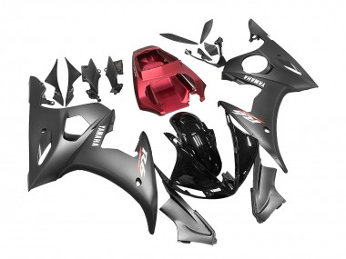 Purchase 2005 Matte Black Glossy Black Grey Red Yamaha YZF 600 R6 Motorcycle Fairings UK