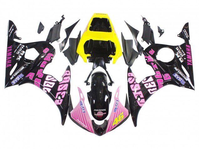 Purchase 2005 Black Pink Yellow Repsol 46 Yamaha YZF 600 R6 Motorcycle Fairings UK Purchase 2005 Black Pink Yellow Repsol 46 Yamaha YZF 600 R6 Motorcycle Fairings UK