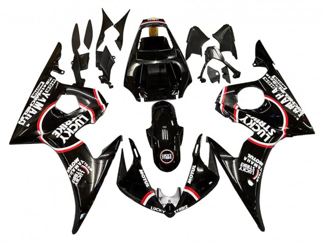 Purchase 2005 Black White Lucky Strike Motul Yamaha YZF 600 R6 Motorcycle Fairings UK Purchase 2005 Black White Lucky Strike Motul Yamaha YZF 600 R6 Motorcycle Fairings UK